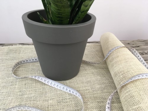 Juta ozdobna bielona, tkanina jutowa, 50cm, rolka 5mb 