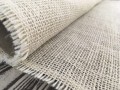 Juta ozdobna bielona, tkanina jutowa, 50cm, rolka 5mb 