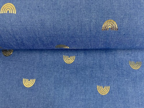 Tkanina à la jeans bawełniano-poliestrowa, design by POPPY® 