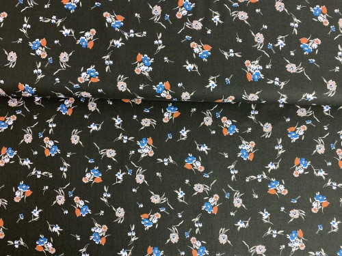 Tkanina wiskozowa, roślinny wzór 