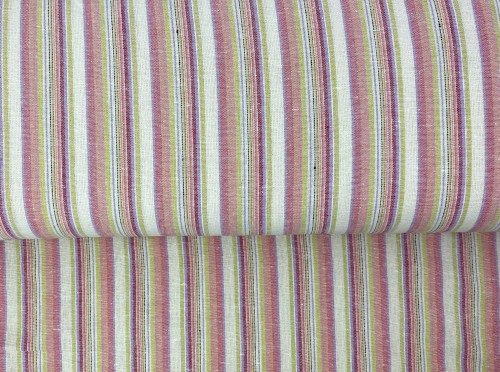 Len z wiskozą, wielokolorowe paski 