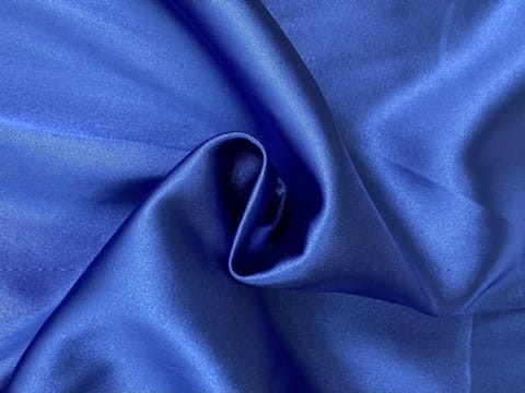 Satyna poliestrowa z elastanem, granatowa