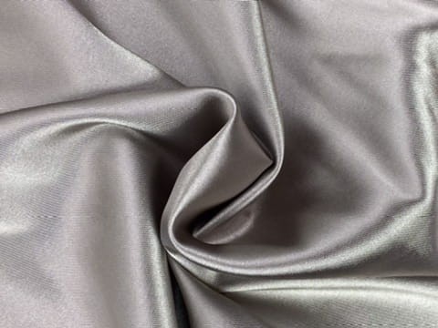 Satyna poliestrowa z elastanem, srebrzysta