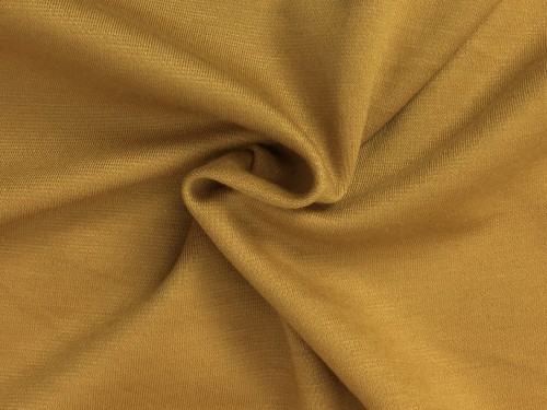 Dzianina punto  włókna mieszane kolor ochra 