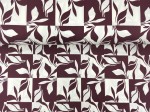 Tkanina bawełniana dekoracyjna, motyw kwiatowy burgundowy