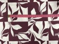 Tkanina bawełniana dekoracyjna, motyw kwiatowy burgundowy