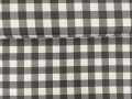 Tkanina bawełniana dekoracyjna, szara kratka, wodoodporna