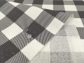 Tkanina bawełniana dekoracyjna, szara kratka, wodoodporna