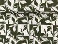 Tkanina bawełniana dekoracyjna, motyw kwiatowy zielony