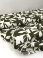 Tkanina bawełniana dekoracyjna, motyw kwiatowy zielony