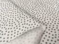 Dzianina bawełniana biała w szare kropki, jersey, Teofilów 