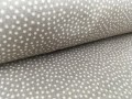 Dzianina bawełniana w kropki, szaro-beżowa, Teofilów