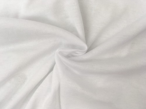 Cienka dzianina single jersey, bawełna z elastanym, biała