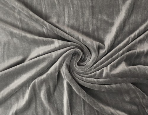 Dzianina, welur  szary bawełna, modal, poliester Teofilów  