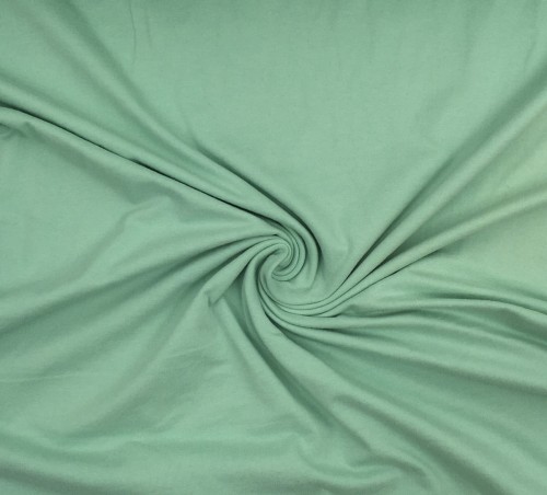 Dzianina bawełniana z elastanem, seledynowa