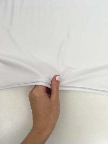 Dzianina wiskozowa z elastanem, jersey, biała