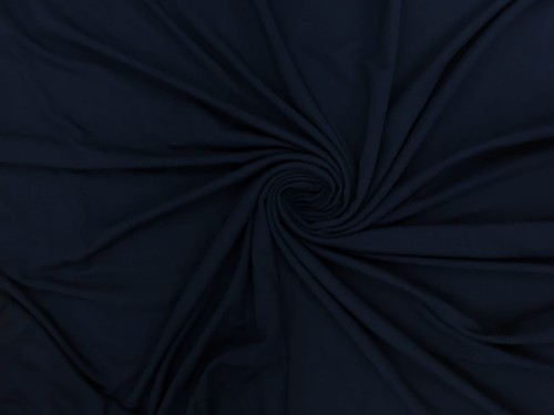 Dzianina wiskozowa z elastanem, jersey, granatowa