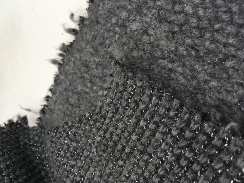 Dzianina ubraniowa, płaszczowa, wełna z lureksem