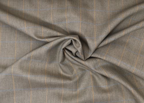 Tkanina  kostiumowa, wiskoza z poliestrem, krata