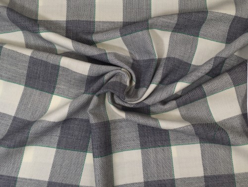 Tkanina ubraniowa, wełna z domieszką, krata