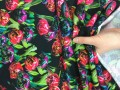 Dzianina pętelkowa, dresówka, wzór kwiaty, tulipany