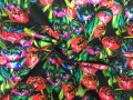 Dzianina pętelkowa, dresówka, wzór kwiaty, tulipany